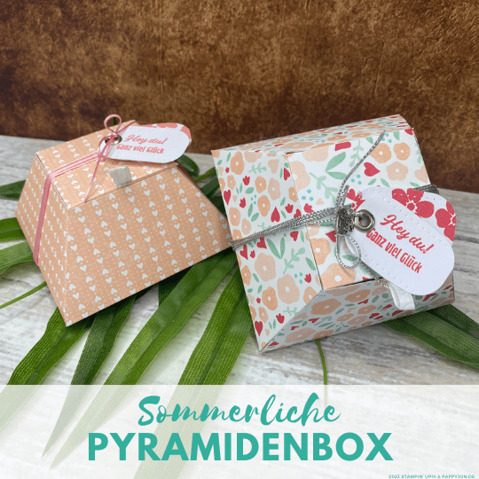 Sommerliche Pyramidenbox mit Stampin' Up! Produkten