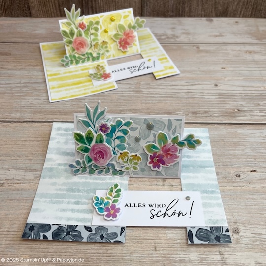Flip over Karte Herrlich floral mit Stampin' Up! Produkten
