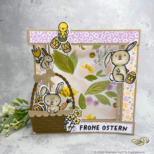  3-D-Karte Liebevolle Ostergrüsse mit Stampin' Up! Produkten
